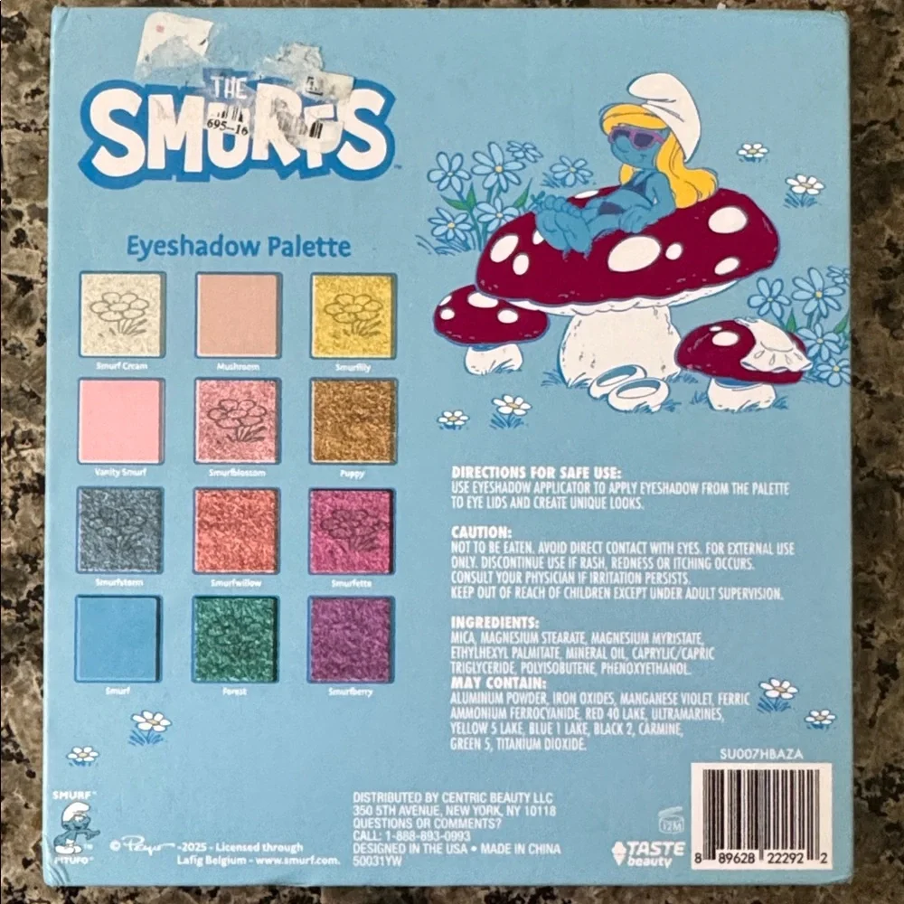 The Smurfs themed eyeshadow palette